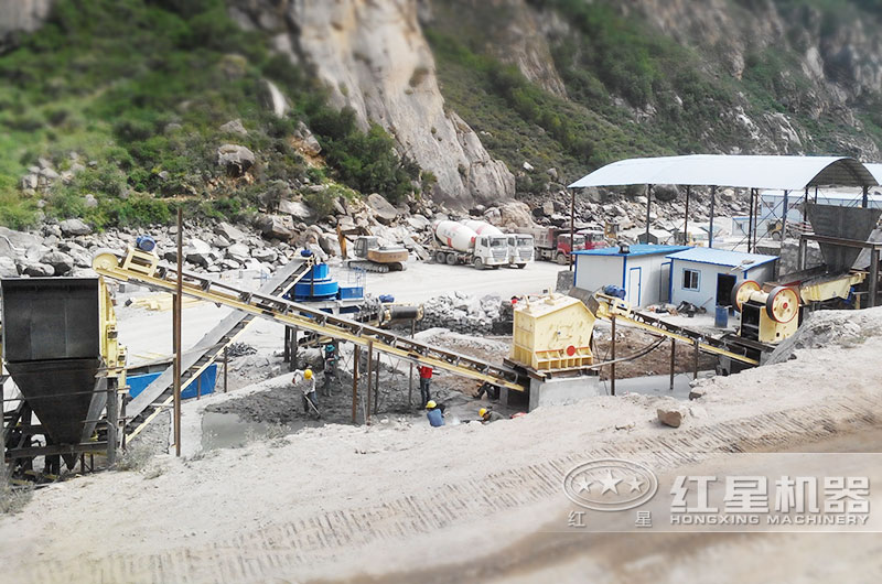 河南安陽河卵石制砂碎石生產線，級配好，使用率高