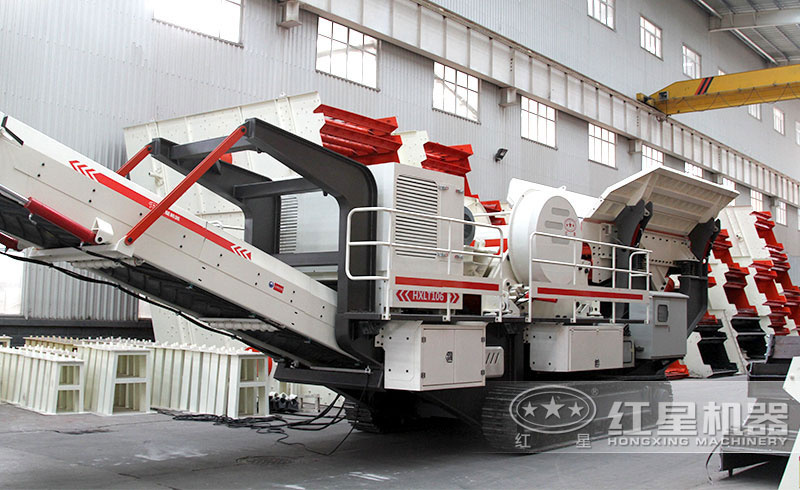 鄂破履帶移動破碎站給料+粗碎+傳輸，遙控操作更智能 style=width:720px; 