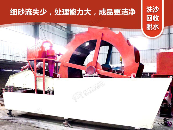 輪式洗砂回收一體機洗沙，更干凈