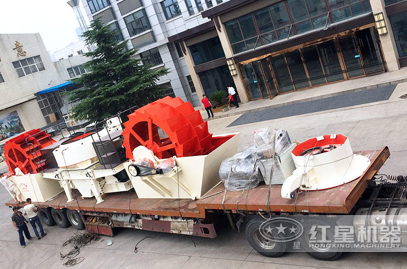 整套石粉制砂、洗沙設備發貨現場 整套石粉制砂、洗沙設備發貨現場