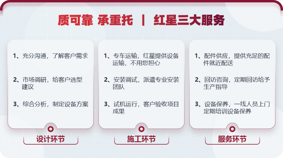 國內大型設備廠家，紅星服務值得信賴