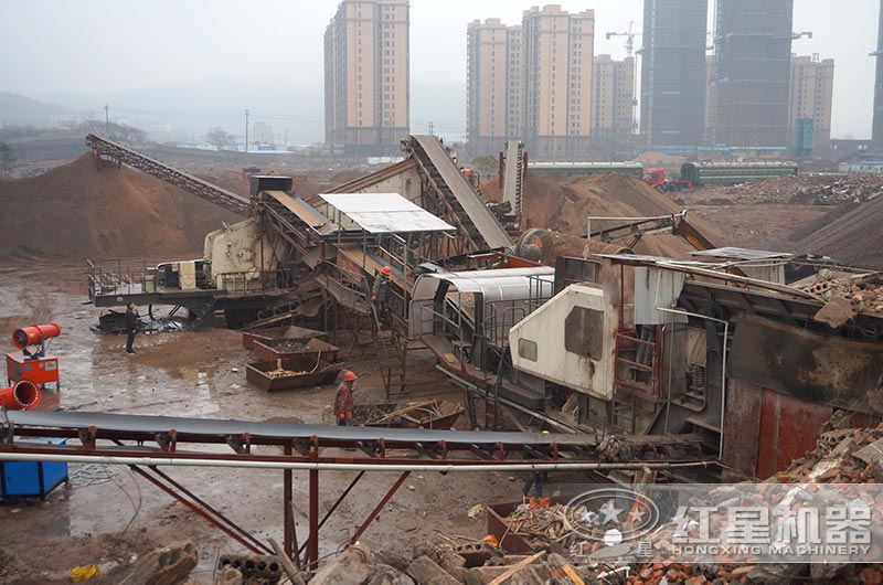 湖南客戶廢舊紅磚粉碎廠 湖南客戶廢舊紅磚粉碎廠