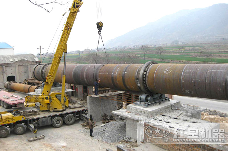 水泥生產線安裝現場 水泥生產線安裝現場