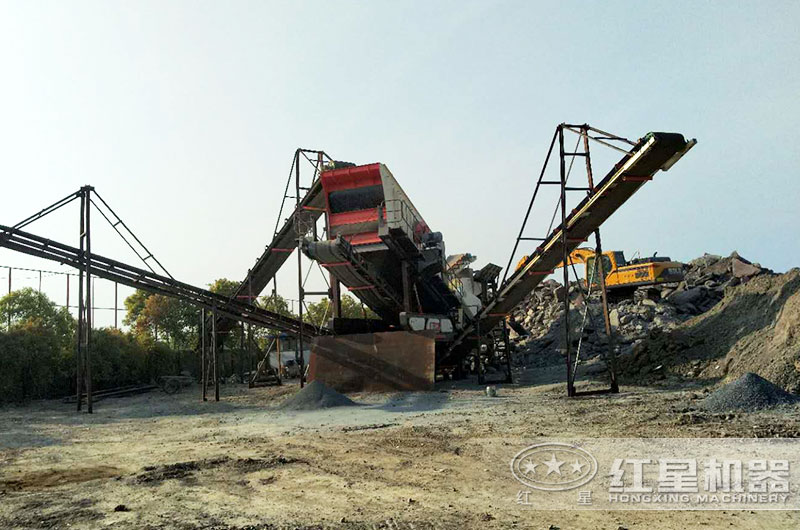 混凝土塊兒破碎機工作現場圖片 混凝土塊兒破碎機工作現場圖片