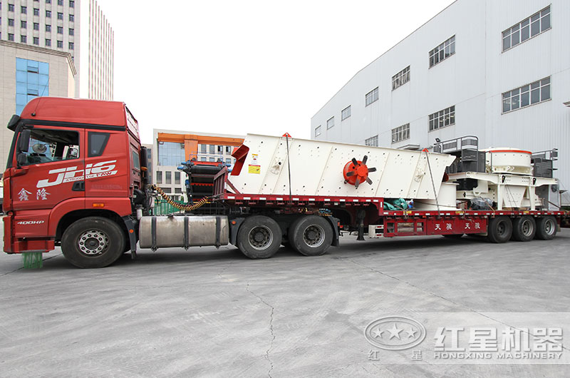 青石制砂機設備發貨