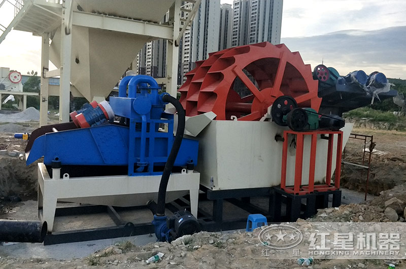 機(jī)制砂洗砂脫水現(xiàn)場 機(jī)制砂洗砂脫水